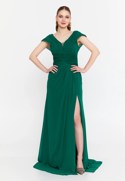 Sleeveless Maxi Chiffon Mermaid Regular Wedding Guest Dress Unit Price: €42