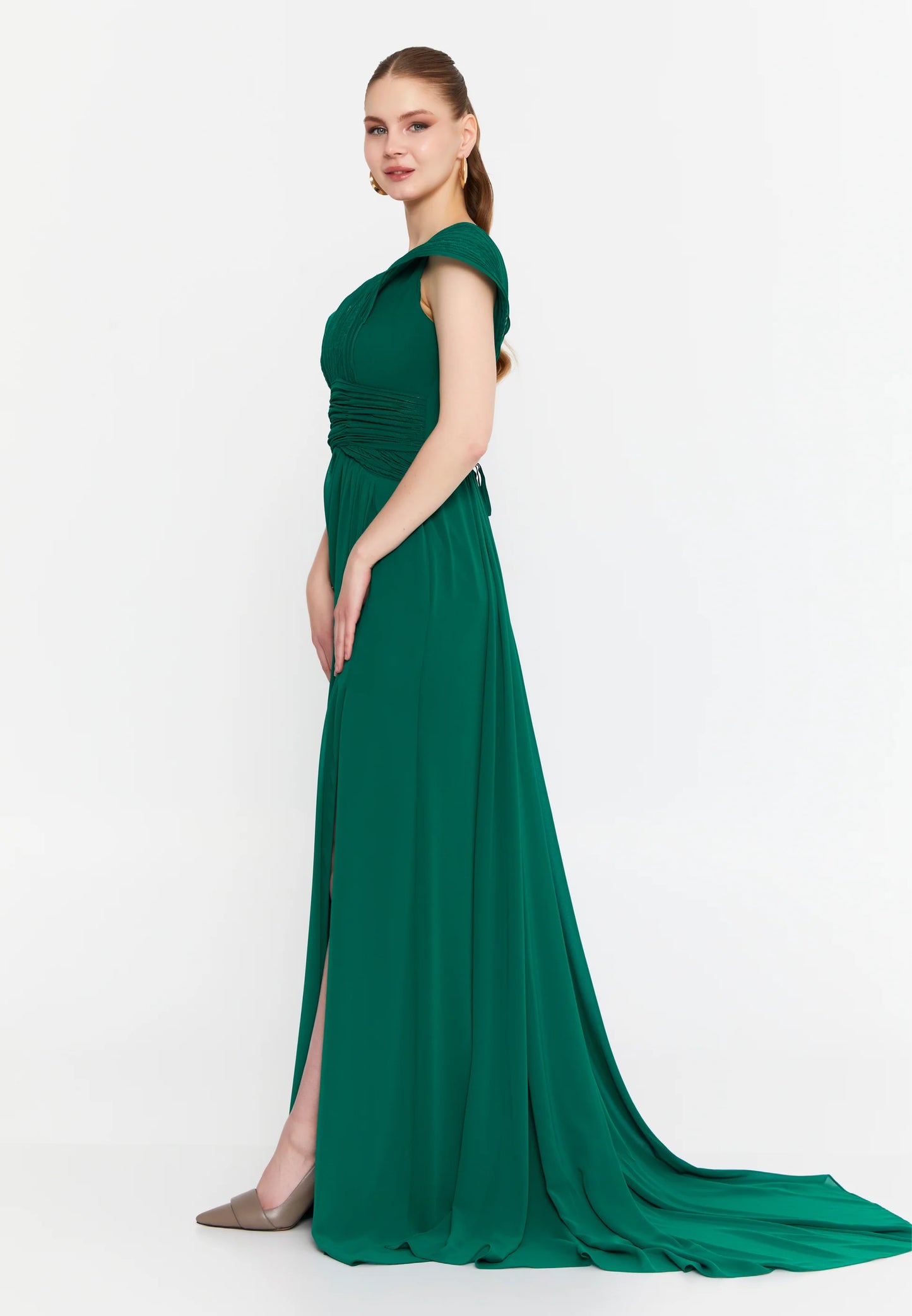 Sleeveless Maxi Chiffon Mermaid Regular Wedding Guest Dress Unit Price: €42