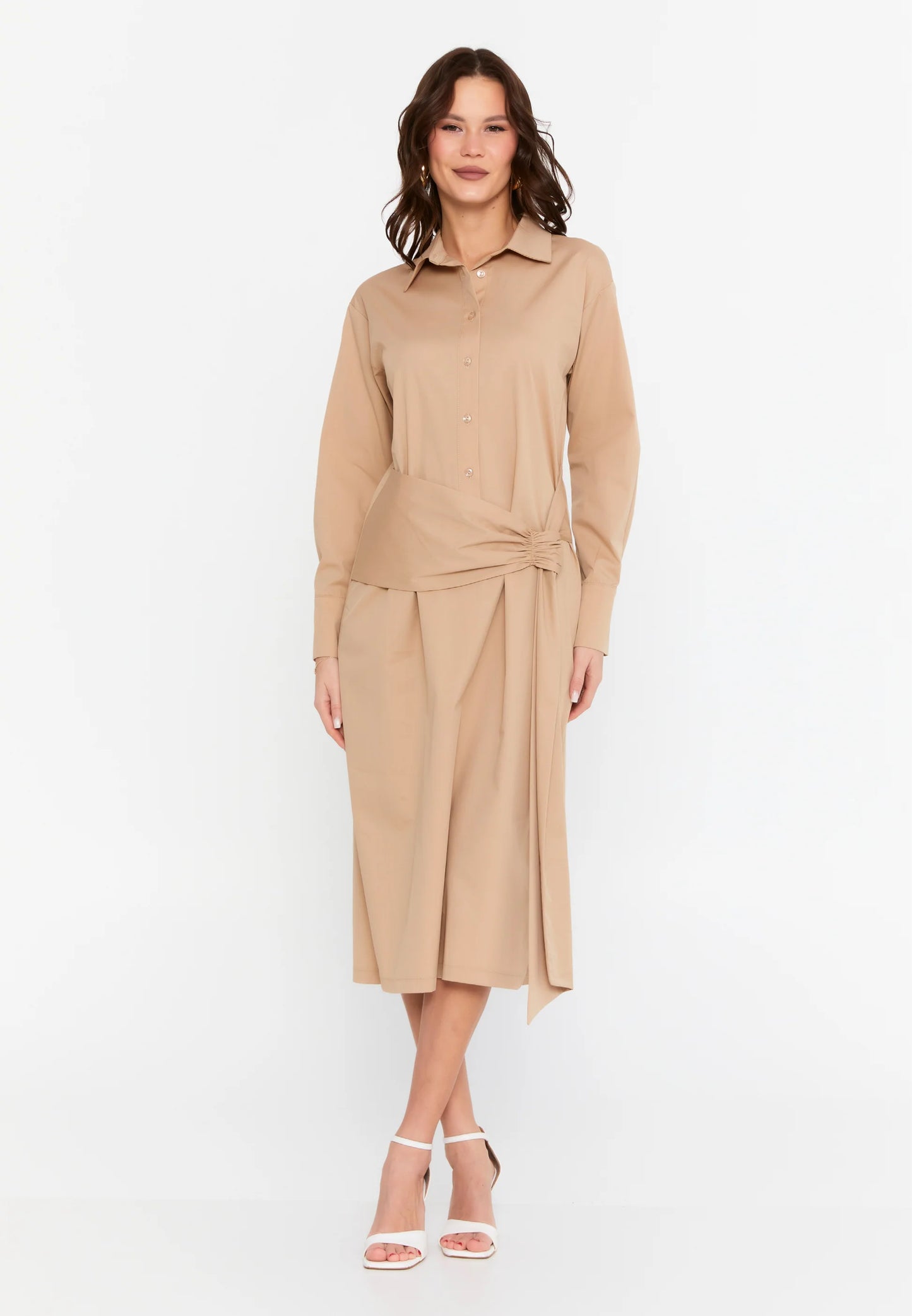 Long Sleeve Midi Polyester Column Regular Casual Dress Unit Price: €24