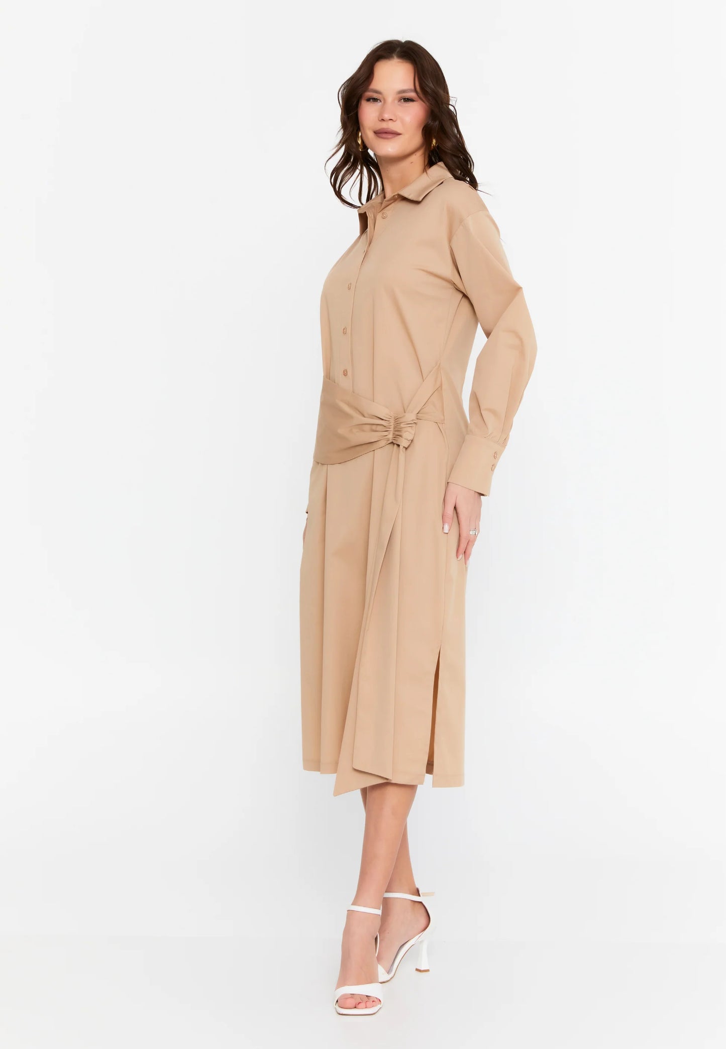 Long Sleeve Midi Polyester Column Regular Casual Dress Unit Price: €24