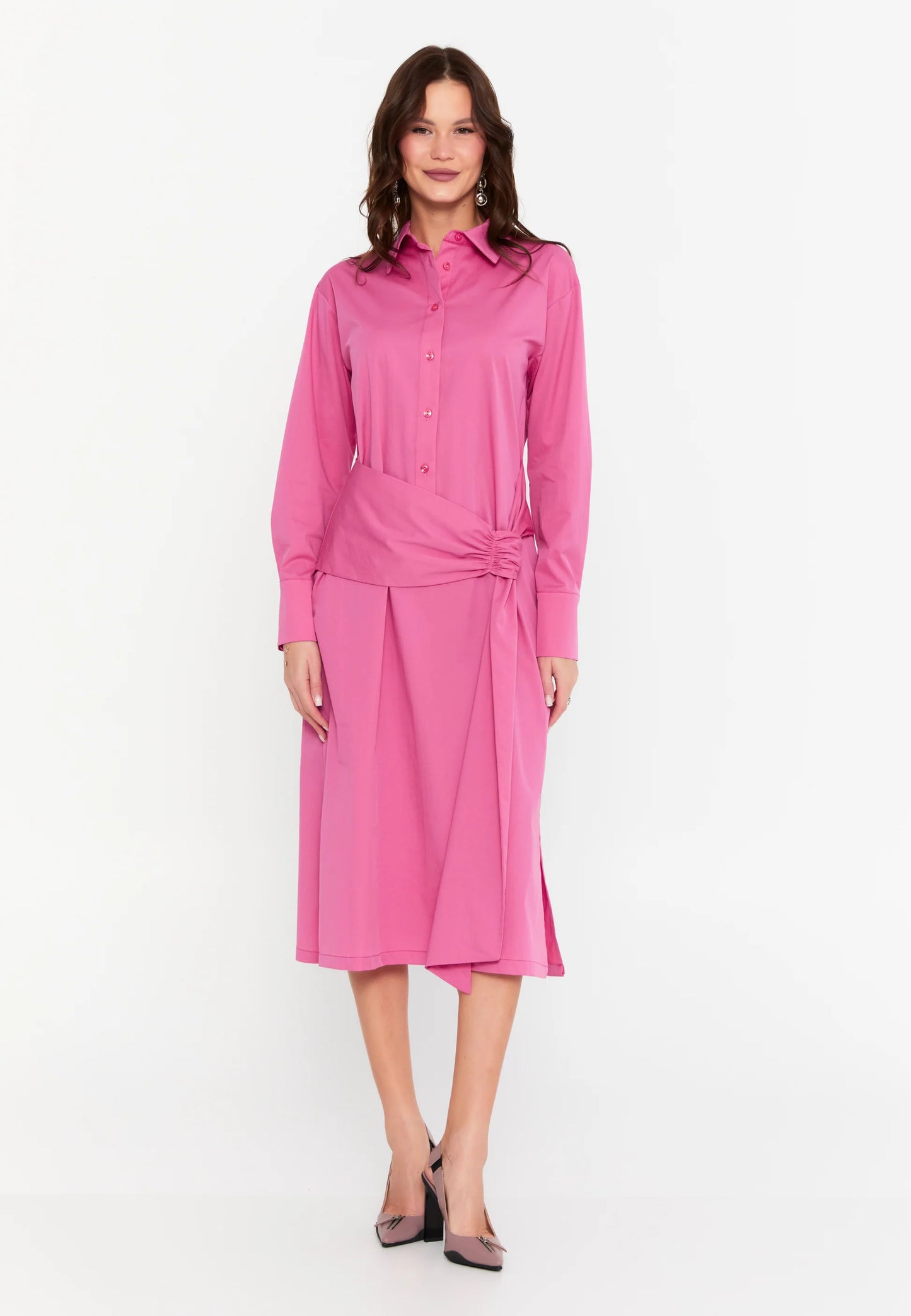 Long Sleeve Midi Polyester Column Regular Casual Dress Unit Price: €24