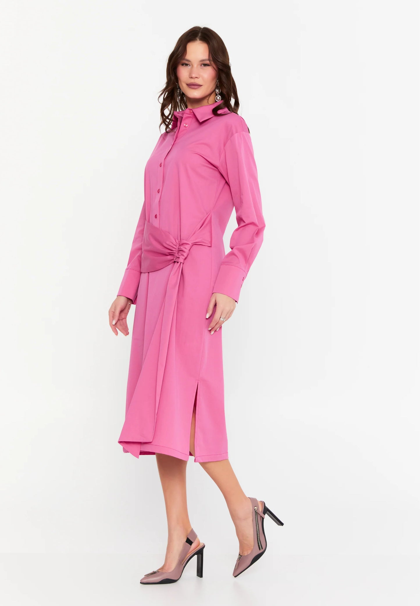 Long Sleeve Midi Polyester Column Regular Casual Dress Unit Price: €24