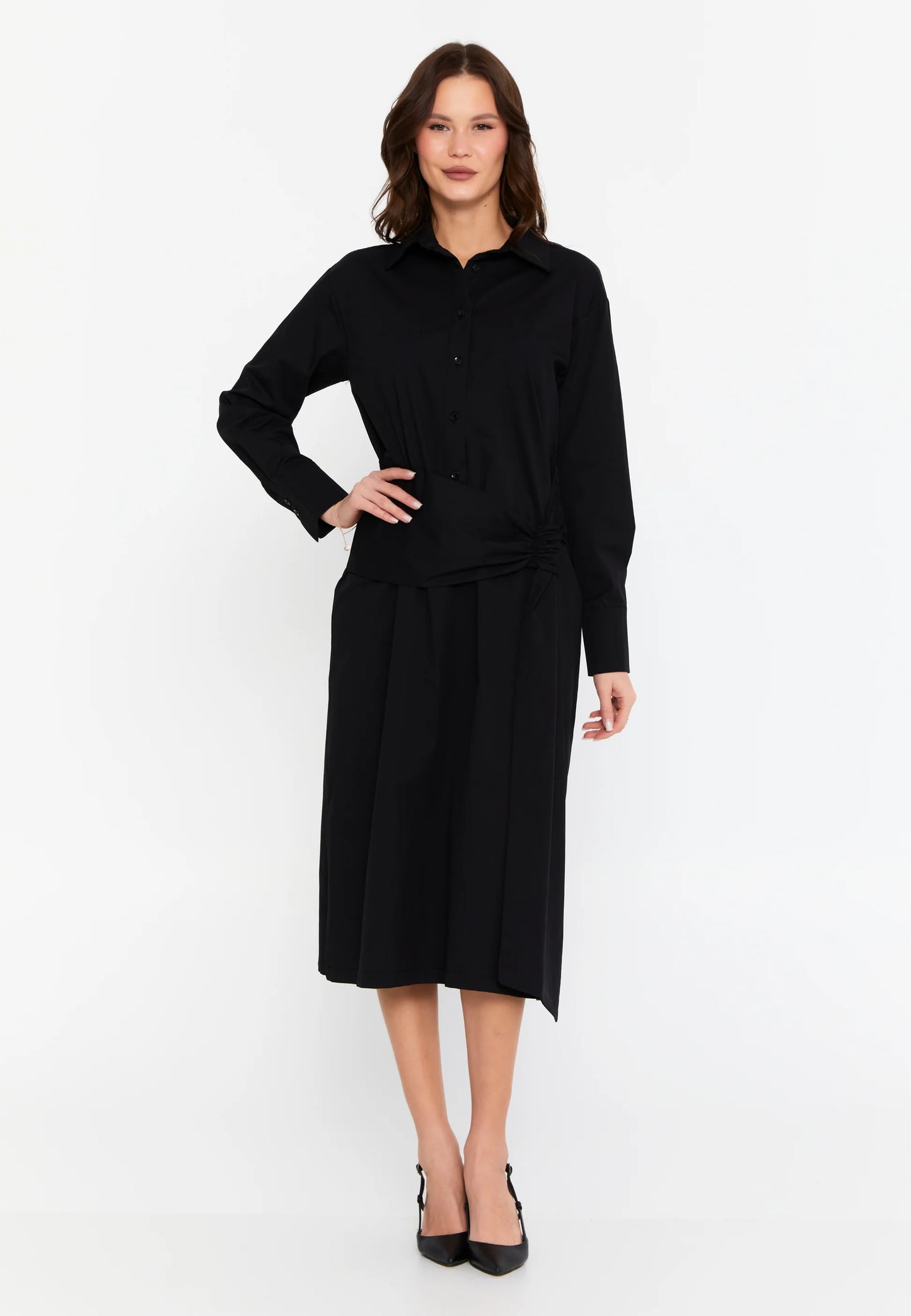 Long Sleeve Midi Polyester Column Regular Casual Dress Unit Price: €24