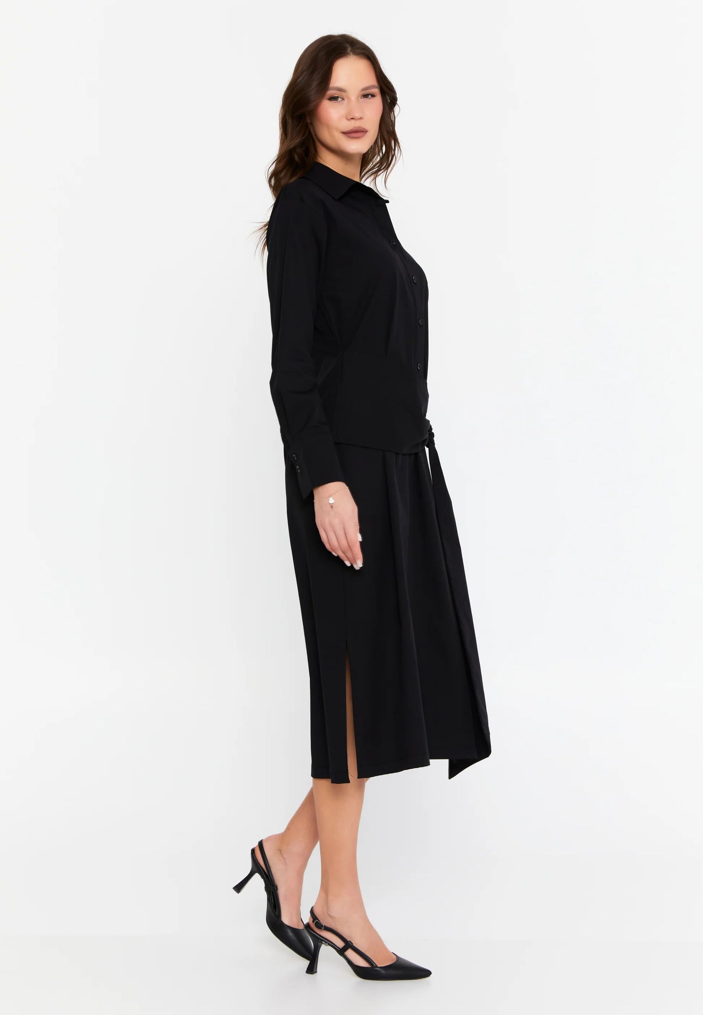 Long Sleeve Midi Polyester Column Regular Casual Dress Unit Price: €24