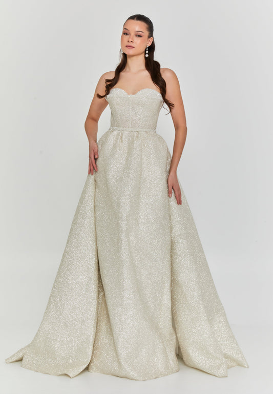 Strapless Maxi Polyester Regular Wedding Dress Unit Price: €575