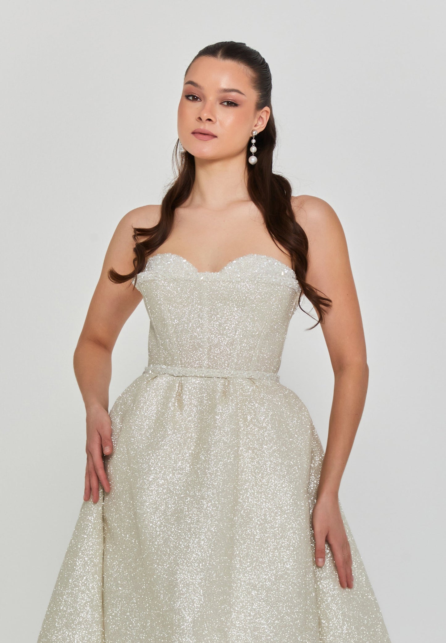 Strapless Maxi Polyester Regular Wedding Dress Unit Price: €575