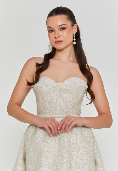 Strapless Maxi Polyester Regular Wedding Dress Unit Price: €575