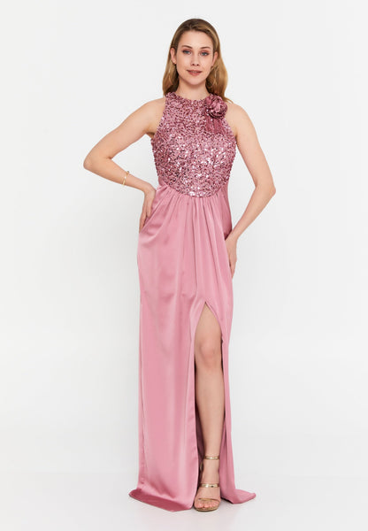 Sleeveless Maxi Satin Column Regular Wedding Guest Dress Unit Price: €47