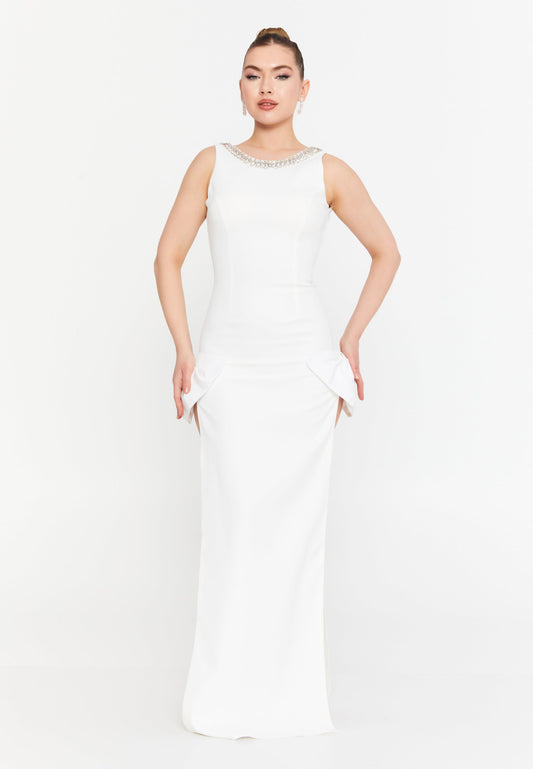 Sleeveless Maxi Viscose Column Regular Wedding Guest Dress Unit Price: €95