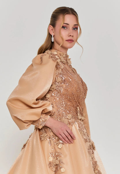 Long Sleeve Maxi Polyester Regular Engagement Dress Unit Price: €460