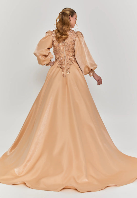 Long Sleeve Maxi Polyester Regular Engagement Dress Unit Price: €460