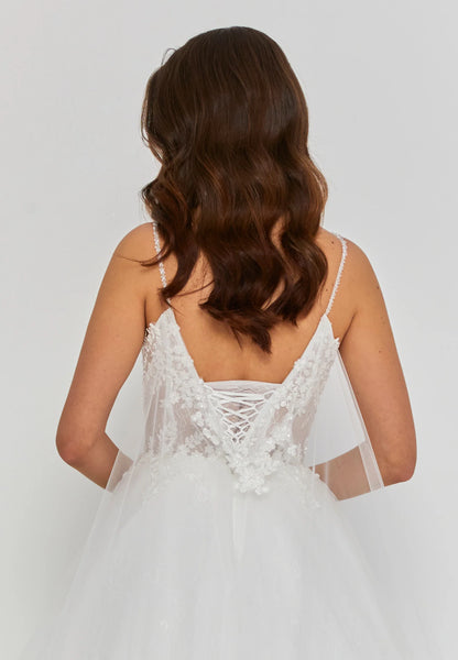 Sleeveless Maxi Tulle Regular Wedding Dress Unit Price: €330