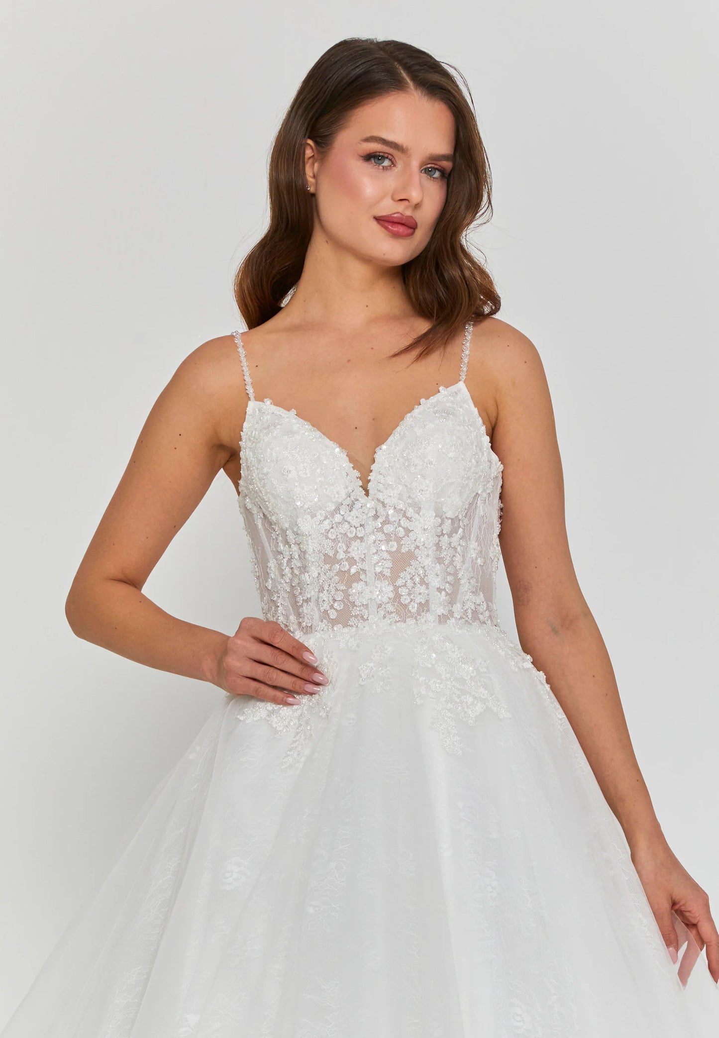 Sleeveless Maxi Tulle Regular Wedding Dress Unit Price: €330