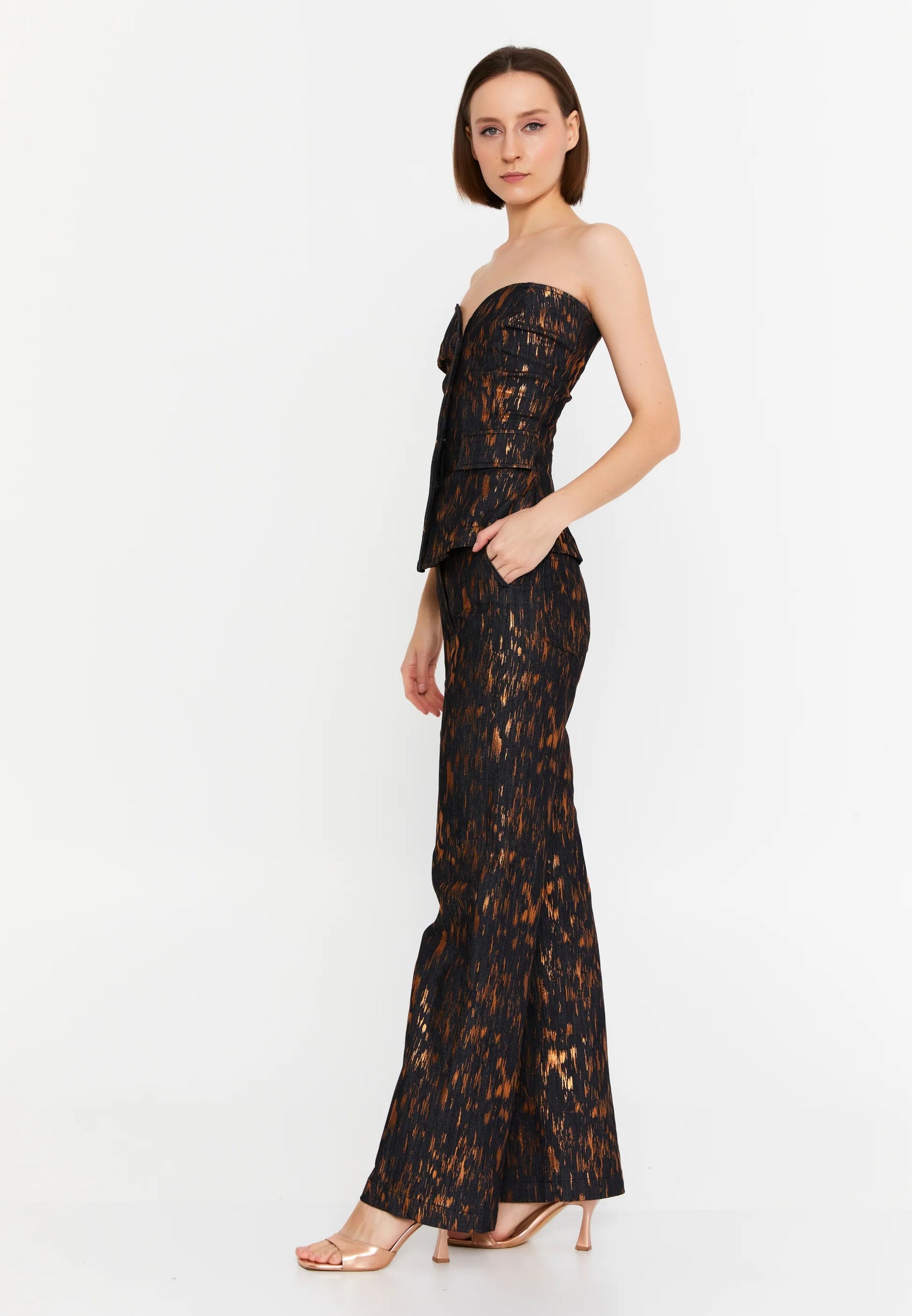 Strapless Polyester Patterned Regular Two-Piece Outfit Unit Price: €53