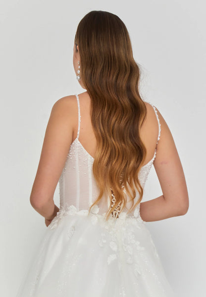 Sleeveless Maxi Tulle Regular Wedding Dress Unit Price: €300