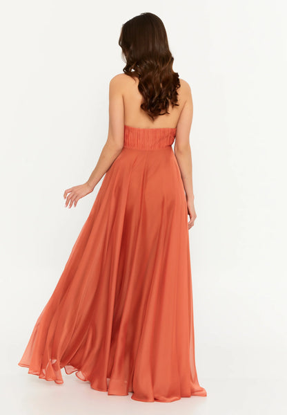 Sleeveless Maxi Chiffon Column Regular Evening Dress Unit Price: €130