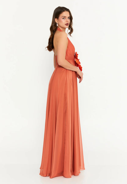 Sleeveless Maxi Chiffon Column Regular Evening Dress Unit Price: €130