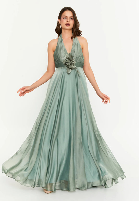 Sleeveless Maxi Chiffon Column Regular Evening Dress Unit Price: €130