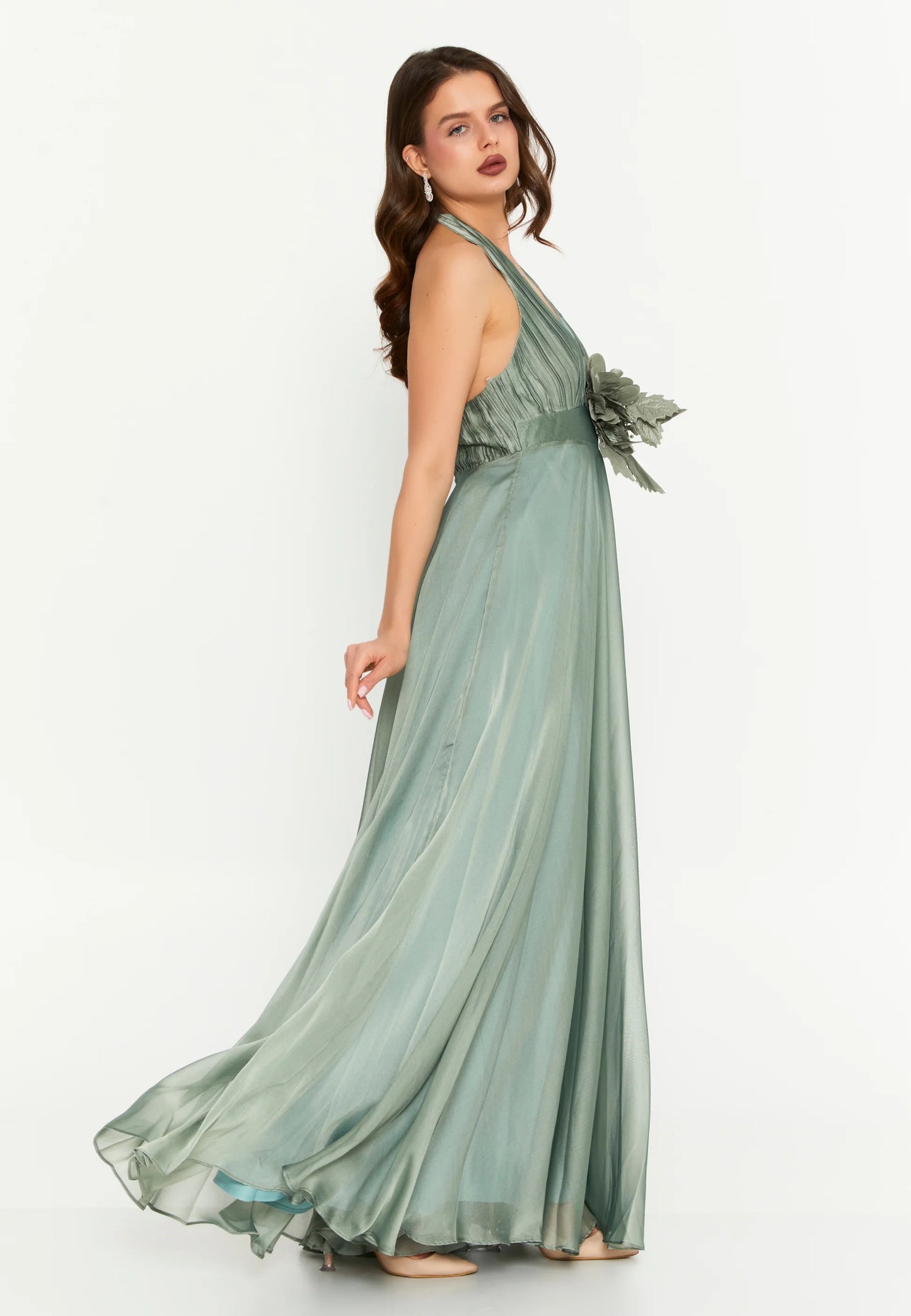 Sleeveless Maxi Chiffon Column Regular Evening Dress Unit Price: €130