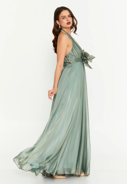 Sleeveless Maxi Chiffon Column Regular Evening Dress Unit Price: €130