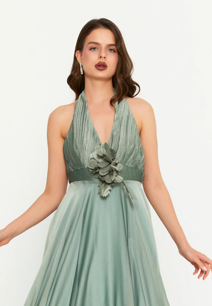 Sleeveless Maxi Chiffon Column Regular Evening Dress Unit Price: €130