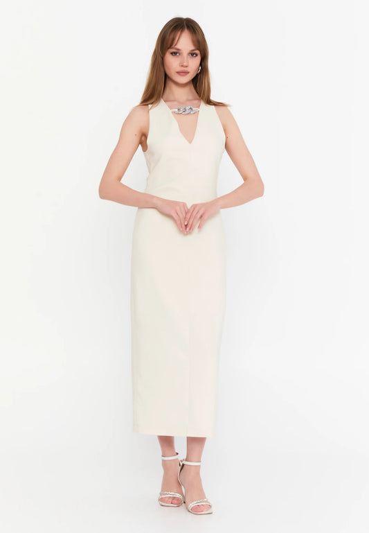 Sleeveless Midi Viscose Column Regular Evening Dress Unit Price: €23