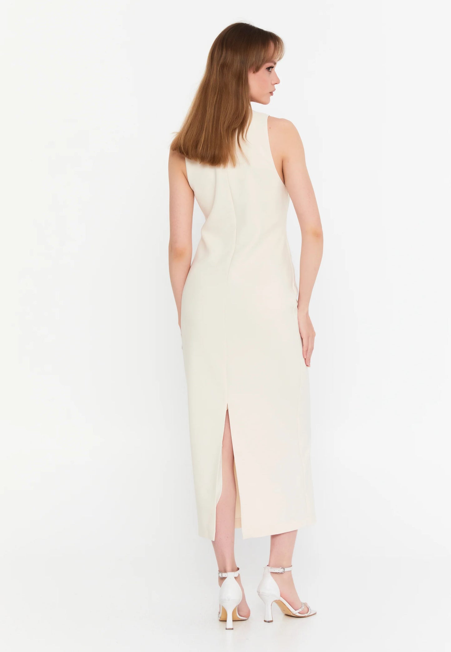 Sleeveless Midi Viscose Column Regular Evening Dress Unit Price: €23