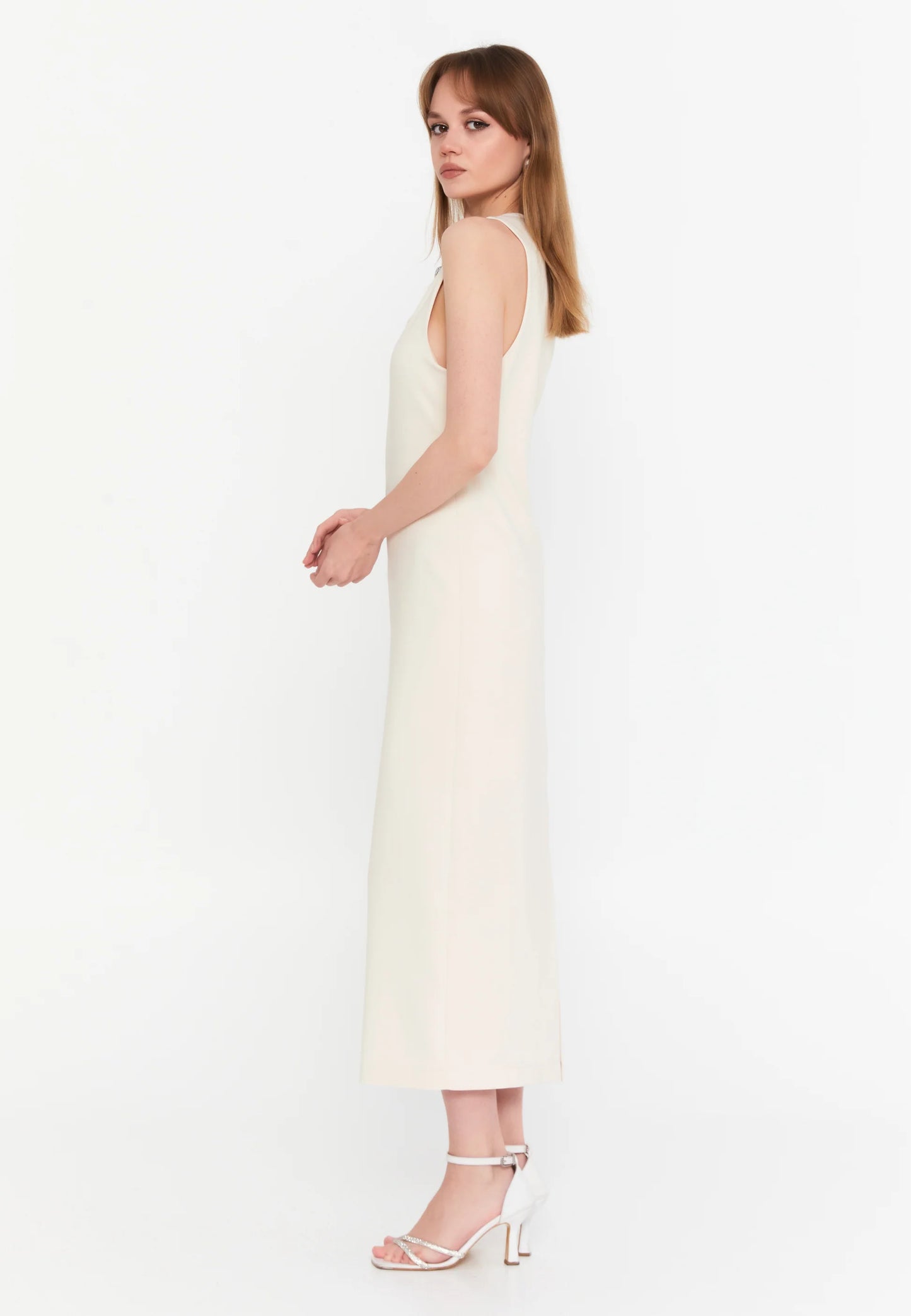 Sleeveless Midi Viscose Column Regular Evening Dress Unit Price: €23
