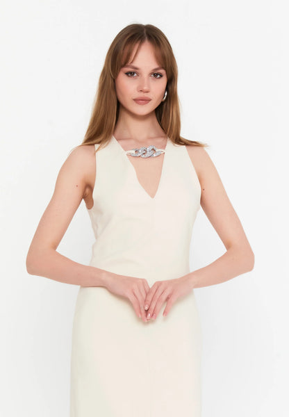 Sleeveless Midi Viscose Column Regular Evening Dress Unit Price: €23