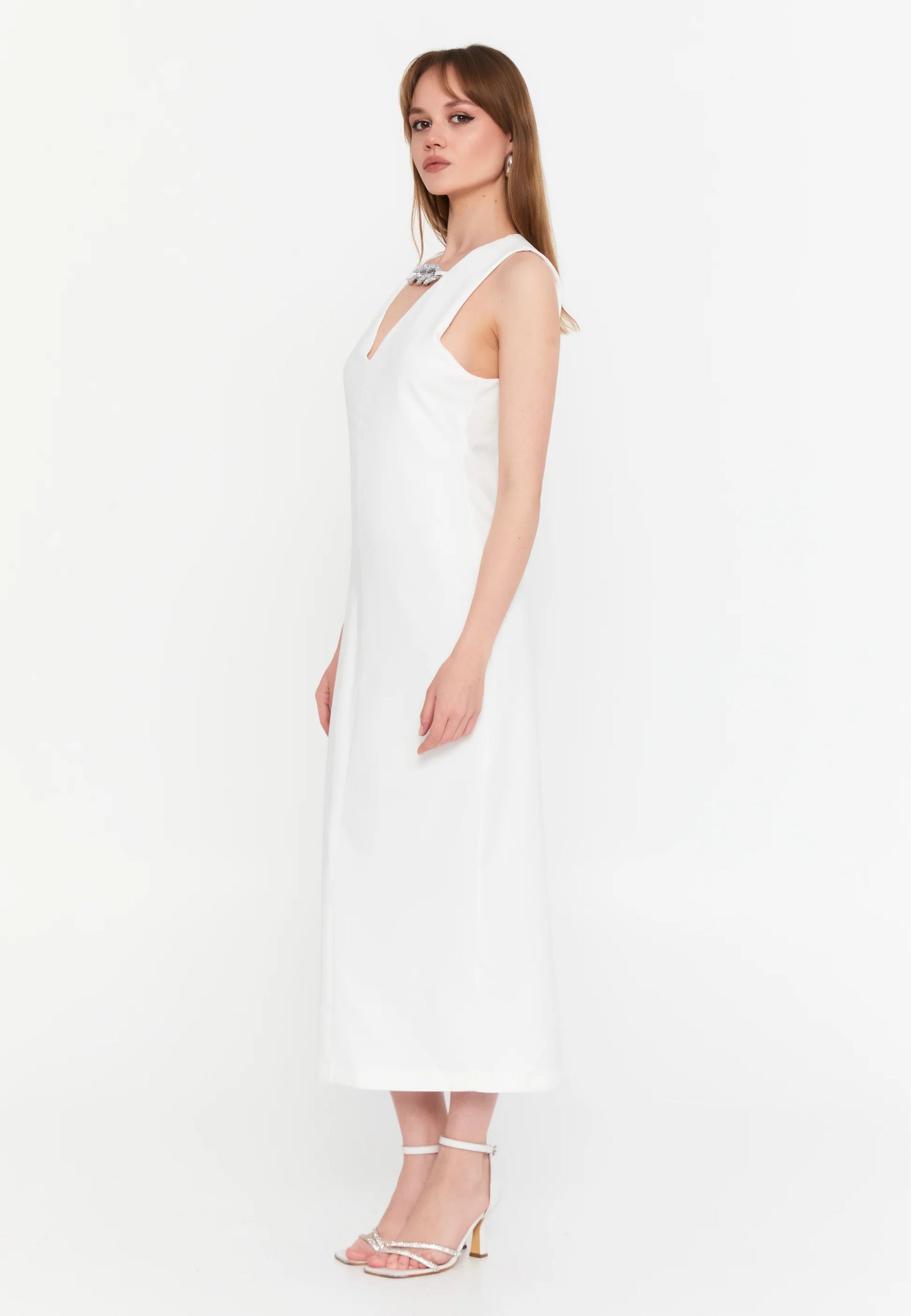 Sleeveless Midi Viscose Column Regular Evening Dress Unit Price: €23