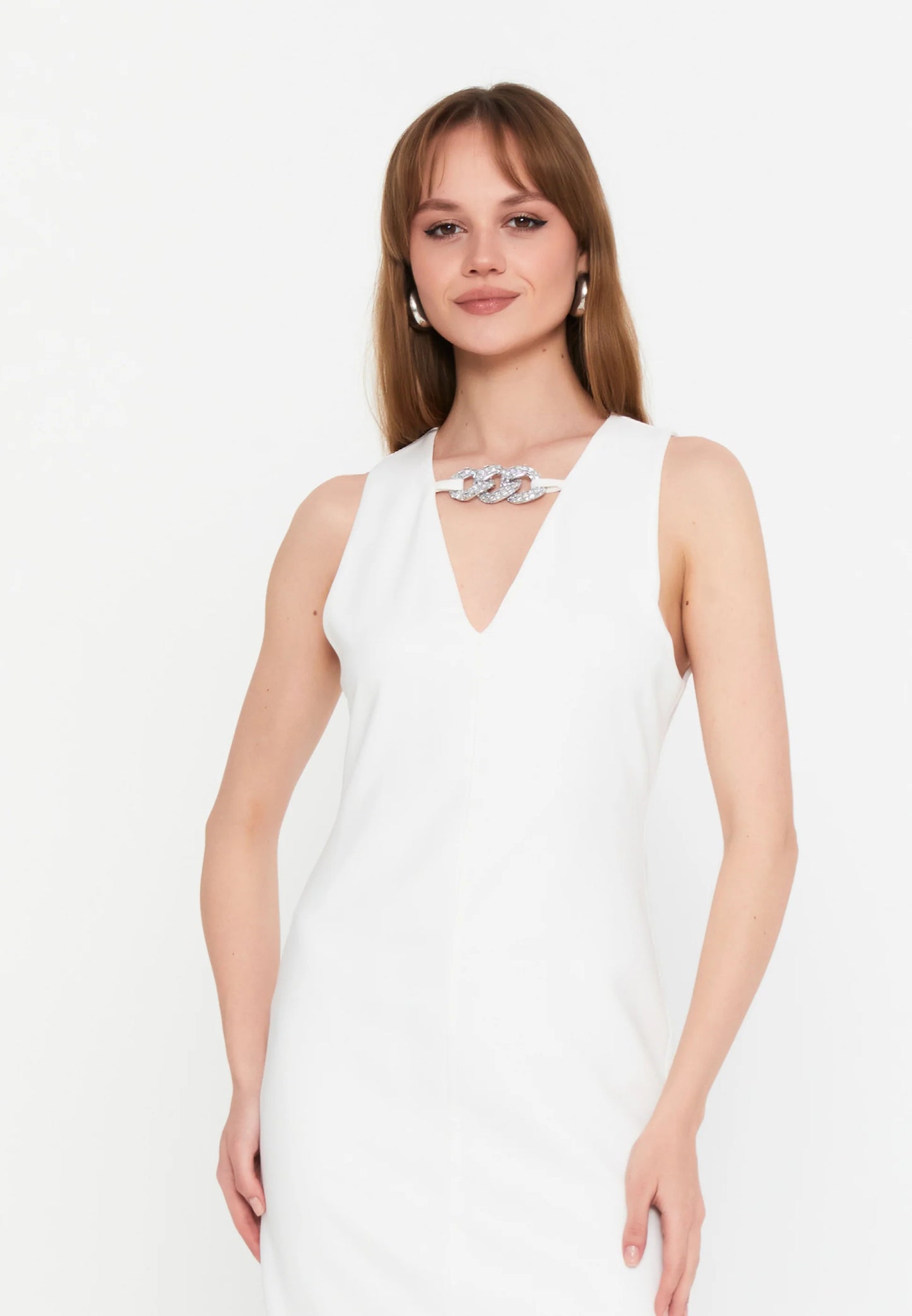 Sleeveless Midi Viscose Column Regular Evening Dress Unit Price: €23