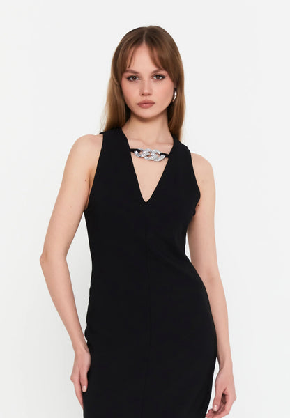 Sleeveless Midi Viscose Column Regular Evening Dress Unit Price: €23