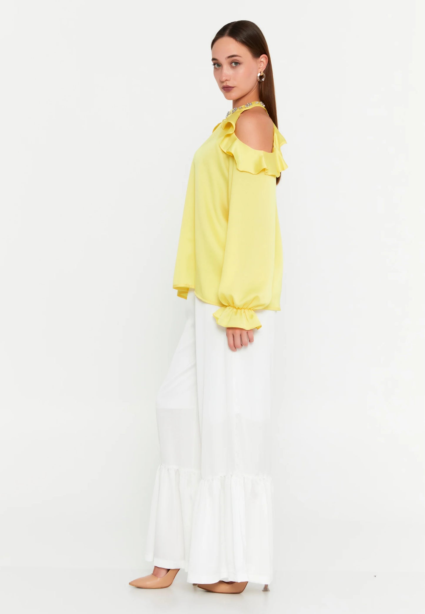 Long Sleeve With Stones Regular Blouse Unit Price: €18