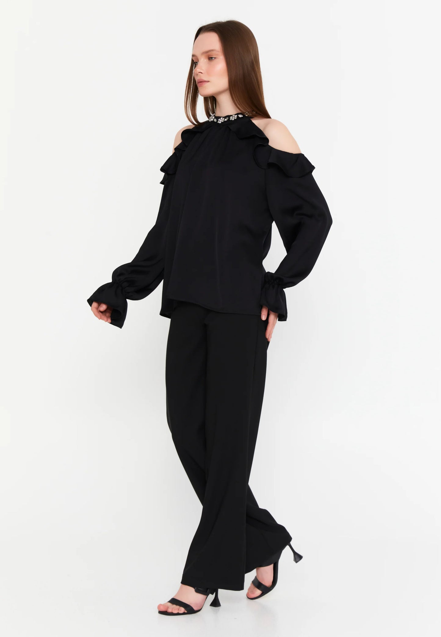 Long Sleeve With Stones Regular Blouse Unit Price: €18