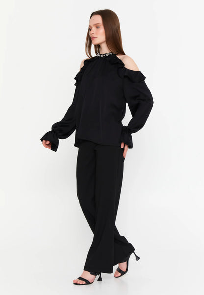 Long Sleeve With Stones Regular Blouse Unit Price: €18