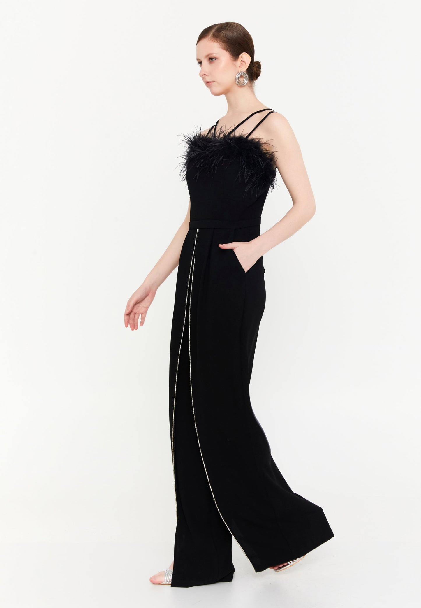 Sleeveless Viscose Regular Fit Regular Evening Jumpsuit Unit Price: €42