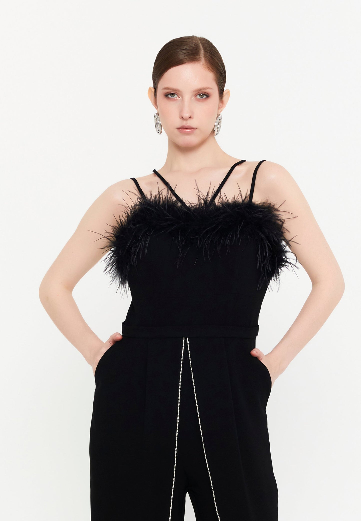 Sleeveless Viscose Regular Fit Regular Evening Jumpsuit Unit Price: €42