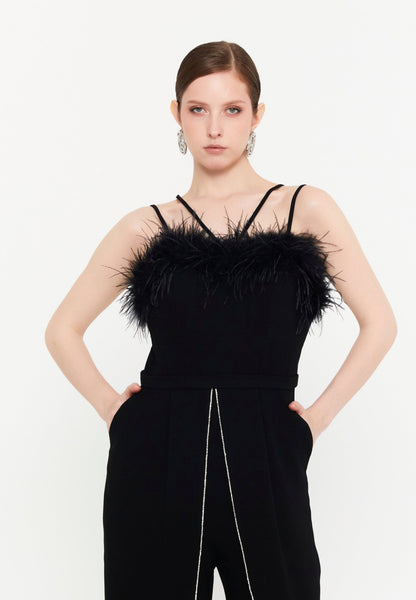 Sleeveless Viscose Regular Fit Regular Evening Jumpsuit Unit Price: €42