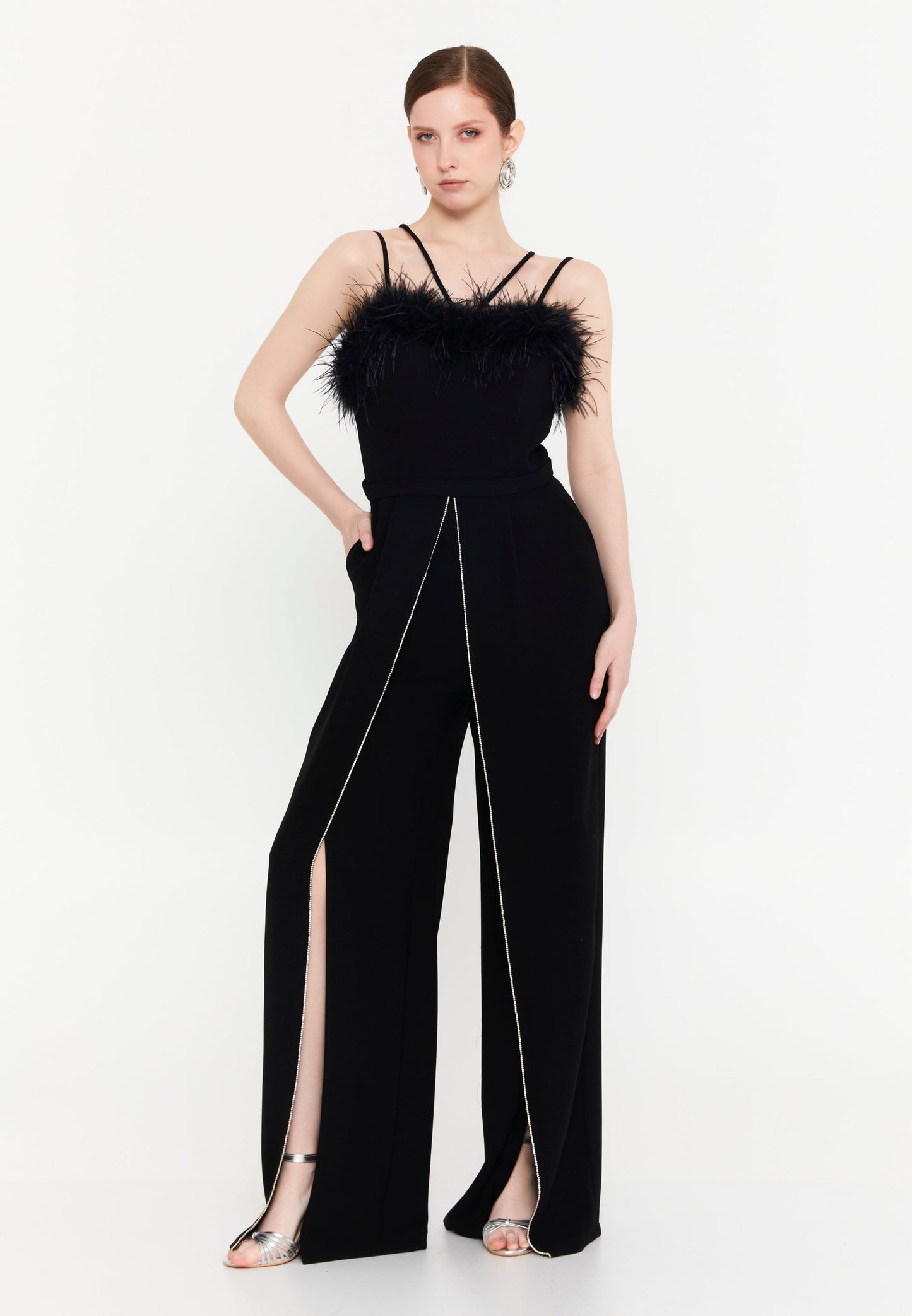 Sleeveless Viscose Regular Fit Regular Evening Jumpsuit Unit Price: €42