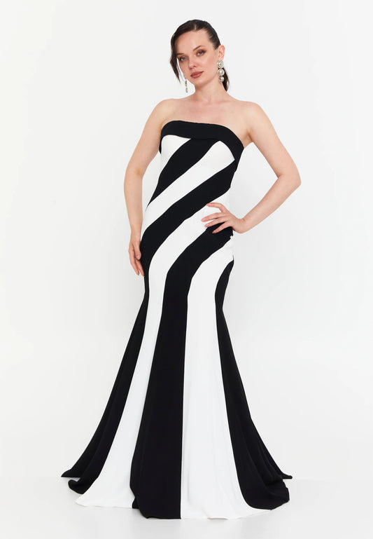 Strapless Maxi Viscose Mermaid Regular Evening Dress Unit Price: €54
