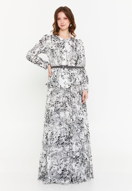 Long Sleeve Chiffon Floral Regular Two-Piece Outfit Unit Price: €30
