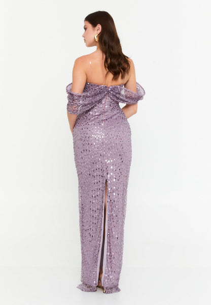 Off Shoulder Maxi Tulle Mermaid Regular Wedding Guest Dress Unit Price: €58