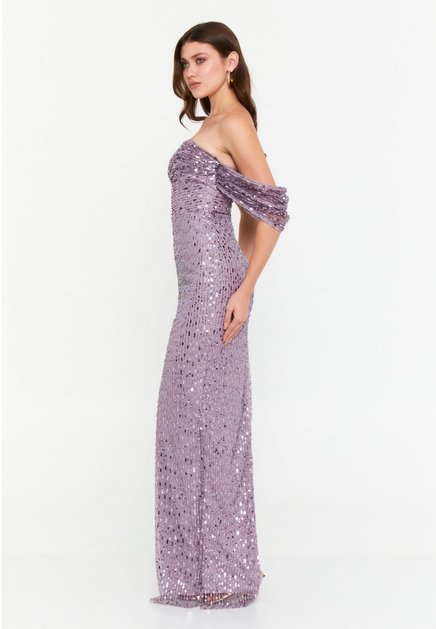 Off Shoulder Maxi Tulle Mermaid Regular Wedding Guest Dress Unit Price: €58