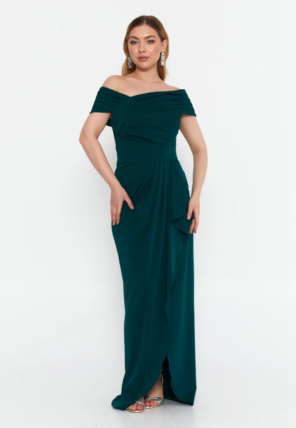 Off Shoulder Maxi Viscose Column Regular Wedding Guest Dress Unit Price: €55