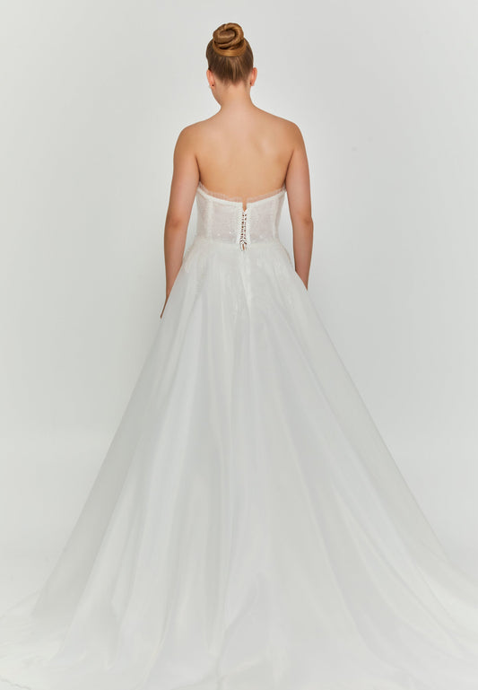 Strapless Maxi Polyester Regular Wedding Dress Unit Price: €210