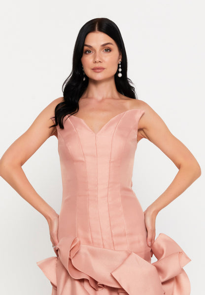 Strapless Maxi Polyester Fit & Flare Regular Prom Dress Unit Price: €107