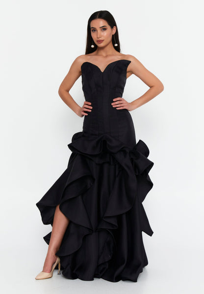 Strapless Maxi Polyester Fit & Flare Regular Prom Dress Unit Price: €107