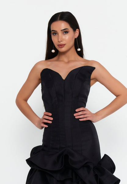 Strapless Maxi Polyester Fit & Flare Regular Prom Dress Unit Price: €107