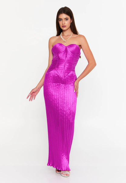 Strapless Maxi Lycra Column Regular Evening Dress Unit Price: €47