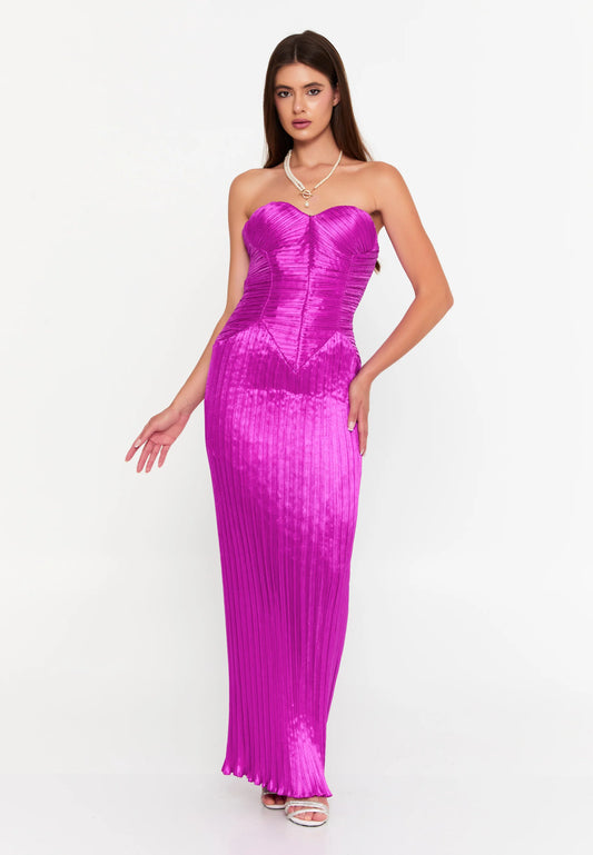 Strapless Maxi Lycra Column Regular Evening Dress Unit Price: €47